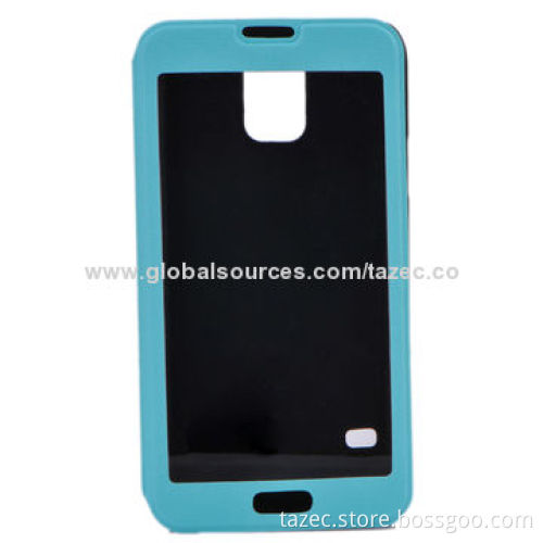 PU Leather Case for Samsung S5 with book style and Velcro Closure, Various Colors Available